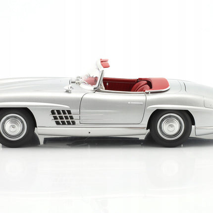 Mercedes-Benz 300 SL Roadster 1957 Silver Diecast Model Car (1:18 Scale)