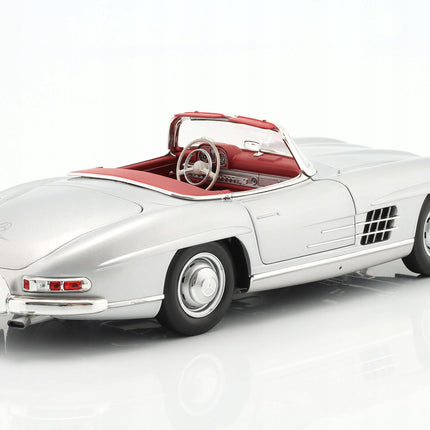Mercedes-Benz 300 SL Roadster 1957 Silver Diecast Model Car (1:18 Scale)