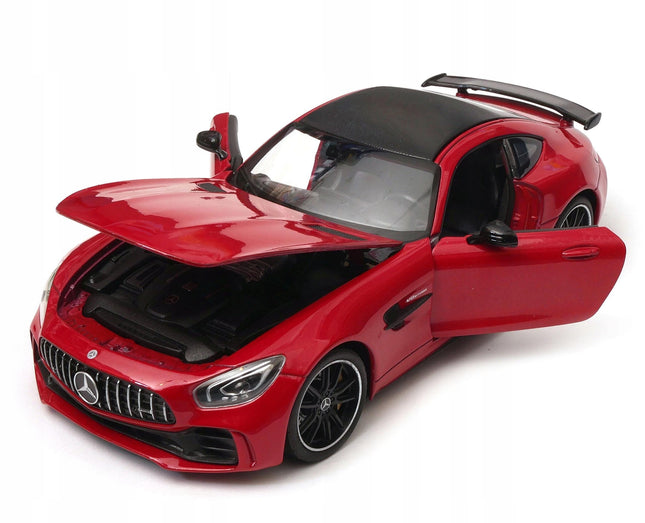 Mercedes-Benz AMG GT R 2017 Red Welly 1:24 Diecast Model with Custom Plates