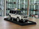 Motor Helix Mercedes-Benz AMG G 63 UAE Golden Jubilee Edition 1:18 Resin Model Car White/Silver - detailed collector display 