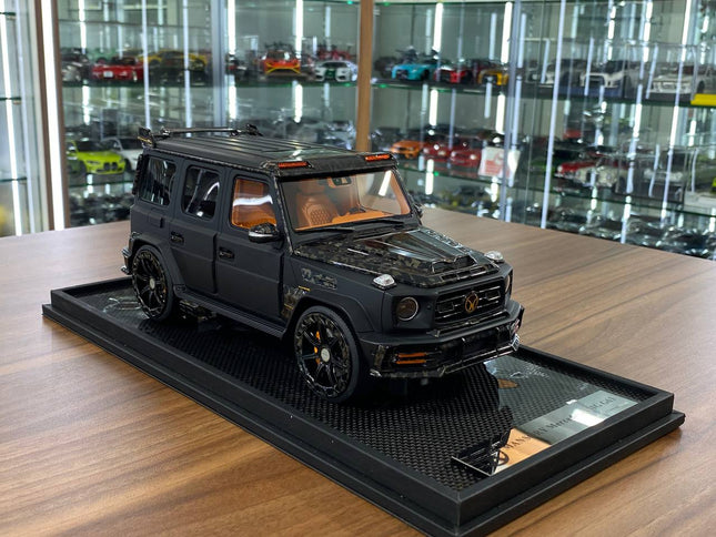 Motorhelix Mercedes-Benz G63 Mansory 1:18 Resin Matt Black - detailed collector display model