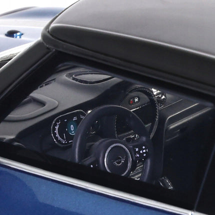 Mini Cooper S (F56) Island Blue 1:18 Diecast Model Car with Custom Plates