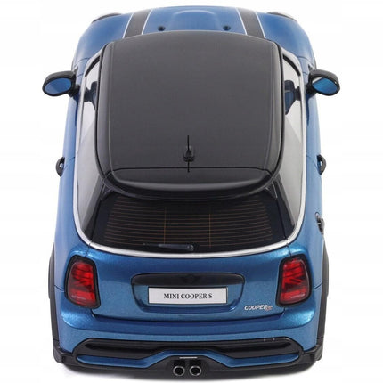 Mini Cooper S (F56) Island Blue 1:18 Diecast Model Car with Custom Plates