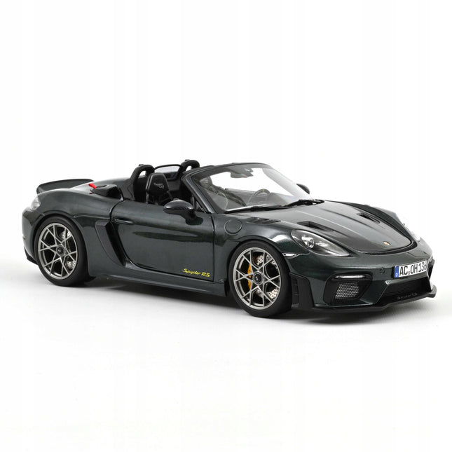 NOREV Porsche 718 Spyder RS Weissach Pack 2023 Dark Green Metallic 1:18 Diecast Convertible Model 187272