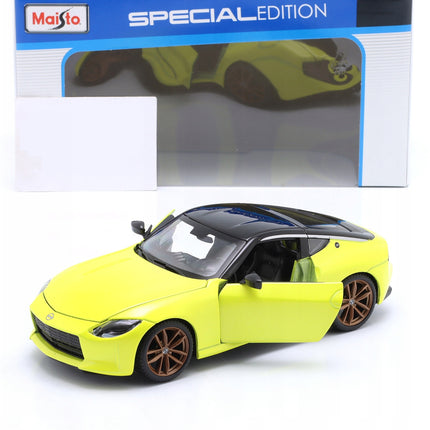 https://a.allegroimg.com/original/11eebb/cae75bb6456b980d680fbd53399e/Nissan-Z-400-400Z-Coupe-2023-Zolty-Maisto-1-24-Metalowy-Model-Samochodu-Yl-Stan-zlozenia-Calosc-die-cast