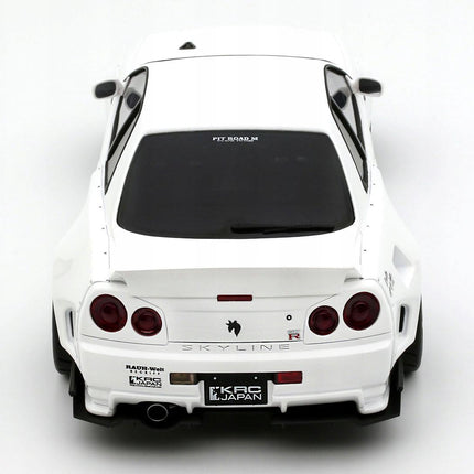 Nissan Skyline GT-R R34 KRC Body Kit 2019 1:18 Resin Model OTTO Mobile Pearl White Limited Edition Collectible