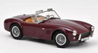 1:18 scale burgundy classic convertible diecast model car with wire wheels and tan interior