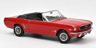 Red diecast 1:18 scale classic convertible model car with detailed interior on white background