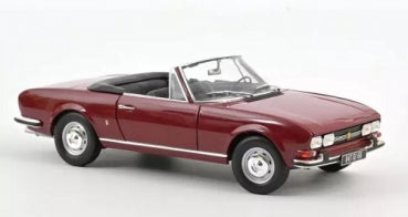 1:18 scale diecast red classic convertible model car with detailed interior on white background