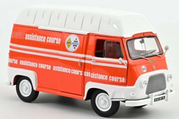 1:18 scale diecast vintage red and white assistance course van model with racing graphics