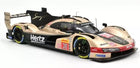 1:18 scale diecast Porsche race car model with gold and black livery and detailed decals