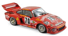1:18 scale red Porsche diecast race car model with number 70 and detailed sponsor decals