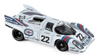 1:18 scale diecast Porsche 917 race car model in white with Martini Racing livery details