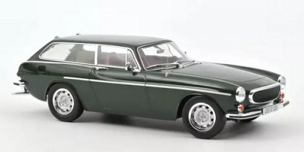 1:18 scale dark green diecast model classic station wagon car with chrome details