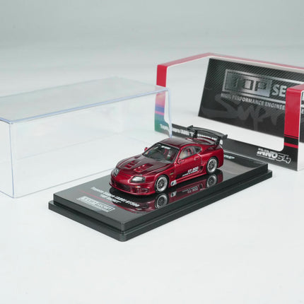 Inno Models Toyota Supra A80 Top Secret Red 1:64 Diecast Model Car - studio product photo of the scale model
