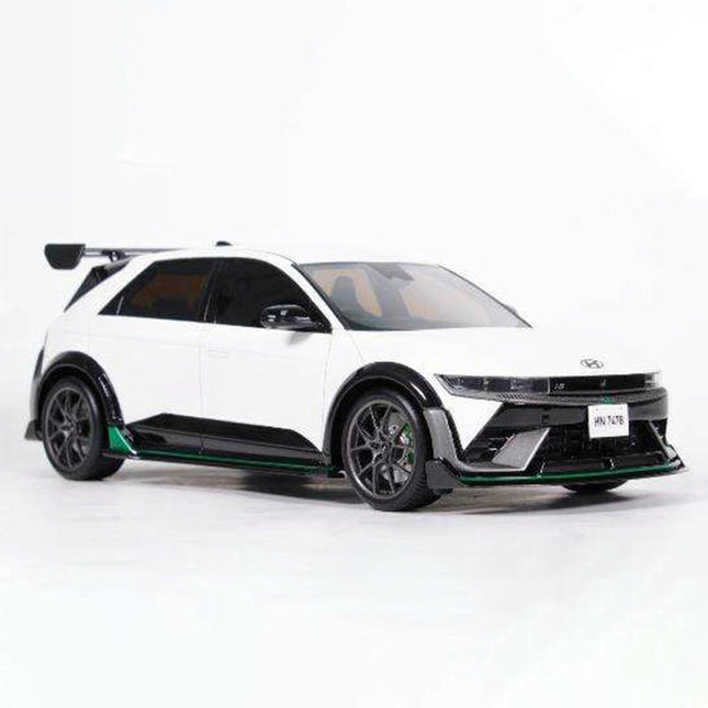 Otto 2025 Hyundai IONIQ 5 N DK Edition White 1:18 Resin Model Car - studio product photo of the scale model