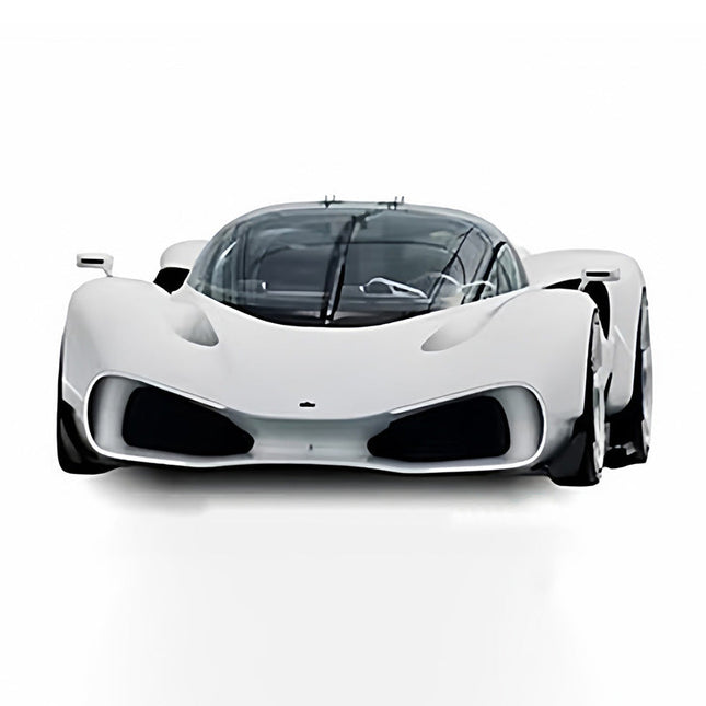 GT Spirit NILU 27 White 1:18 Resin Model Car - studio product photo of the scale model