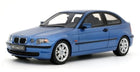 1:18 scale blue BMW Compact E46 diecast model car with detailed exterior design