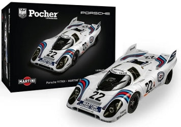 1:8 scale Porsche 917KH MARTINI model car with box, detailed racing livery, diecast collectible
