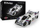 1:8 scale Porsche 917KH MARTINI diecast model car with branded box, white and blue livery.