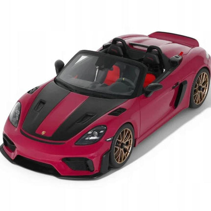 Porsche 718 Spyder RS Weissach 2023, Star Ruby, 1:18 Resin Model (Custom Plates)