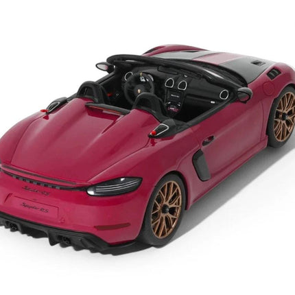 Porsche 718 Spyder RS Weissach 2023, Star Ruby, 1:18 Resin Model (Custom Plates)