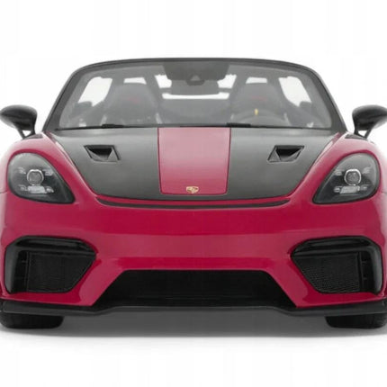 Porsche 718 Spyder RS Weissach 2023, Star Ruby, 1:18 Resin Model (Custom Plates)