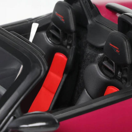 Porsche 718 Spyder RS Weissach 2023, Star Ruby, 1:18 Resin Model (Custom Plates)