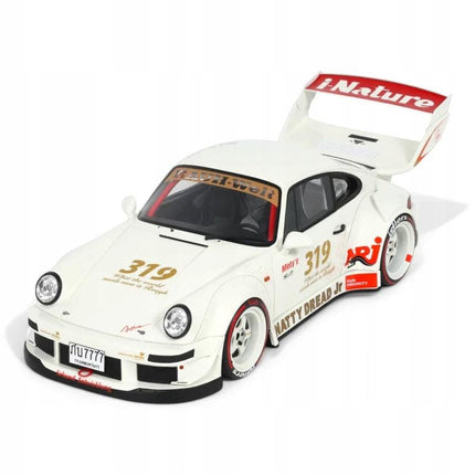 Porsche 911 (964) RWB Natty Dread Jr. White 1:18 Diecast Model