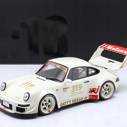 Porsche 911 (964) RWB Natty Dread Jr. White 1:18 Diecast Model