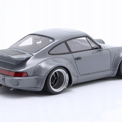 Porsche 911 (964) RWB Rauh-Welt Jonsibal 2015 Nardo Gray GT Spirit 1:18 Diecast Model GT477 With Custom Number Plates