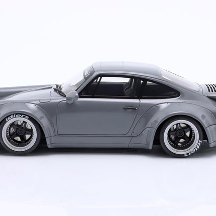 Porsche 911 (964) RWB Rauh-Welt Jonsibal 2015 Nardo Gray GT Spirit 1:18 Diecast Model GT477 With Custom Number Plates