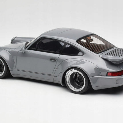 Porsche 911 (964) RWB Rauh-Welt Jonsibal 2015 Nardo Gray GT Spirit 1:18 Diecast Model GT477 With Custom Number Plates