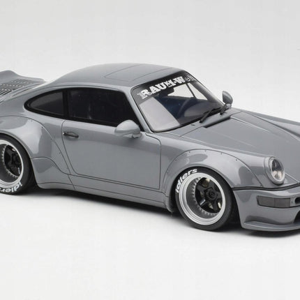 Porsche 911 (964) RWB Rauh-Welt Jonsibal 2015 Nardo Gray GT Spirit 1:18 Diecast Model GT477 With Custom Number Plates