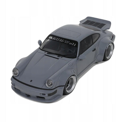 Porsche 911 (964) RWB Rauh-Welt Jonsibal 2015 Nardo Gray GT Spirit 1:18 Diecast Model GT477 With Custom Number Plates