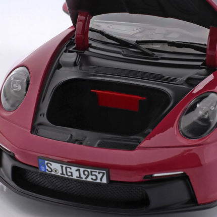 Porsche 911 (992) GT3 Diecast Model Car, Ruby Star Neo 1:18, Custom Plates