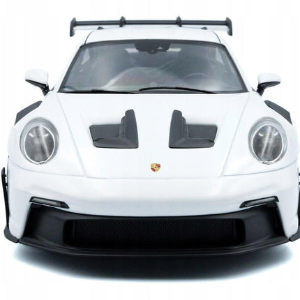 Porsche 911 (992) GT3 RS 2024 White/Blue Stripes Solido 1:18 Diecast Model S1812102