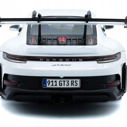 Porsche 911 (992) GT3 RS 2024 White/Blue Stripes Solido 1:18 Diecast Model S1812102