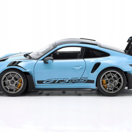 Porsche 911 (992) GT3 RS Weissach Pack 2022 Gulf Blue Norev 1:18 Diecast Model 187367 With Custom Number Plates