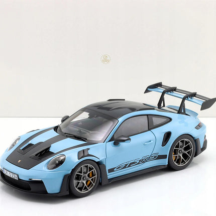 Porsche 911 (992) GT3 RS Weissach Package 2022 Gulf Blue 1:18 Diecast Model
