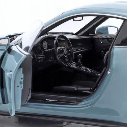 Porsche 911 (992) S/T 2023 Meissen Blue Diecast Model Car 1:18, Custom Plates