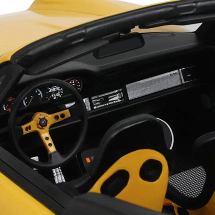 Porsche 911 (993) RWB Spider 2023 Yellow 1:18 Diecast Model with Custom Plates