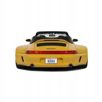 Porsche 911 (993) RWB Spider 2023 Yellow 1:18 Diecast Model with Custom Plates