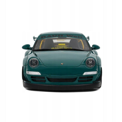 Porsche 911 (997) RWB Green Hell 1:18 Diecast Model with Custom Plates