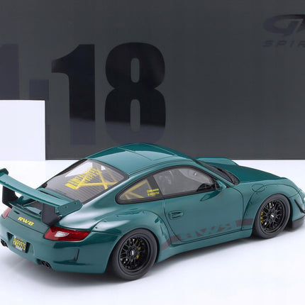 Porsche 911 (997) RWB Green Hell 1:18 Diecast Model with Custom Plates