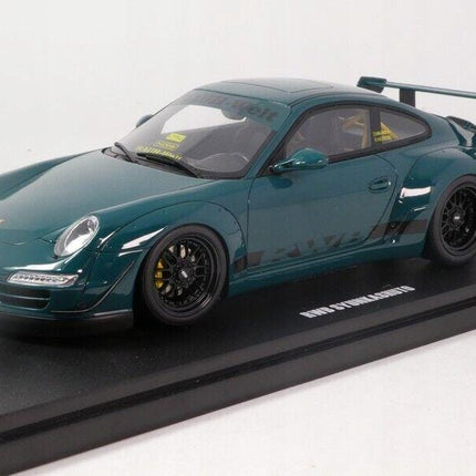 Porsche 911 (997) RWB Green Hell 1:18 Diecast Model with Custom Plates