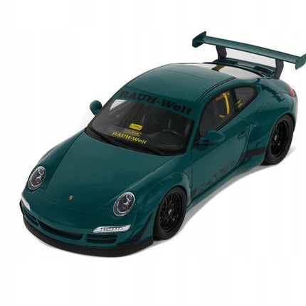 Porsche 911 (997) RWB Green Hell 1:18 Diecast Model with Custom Plates