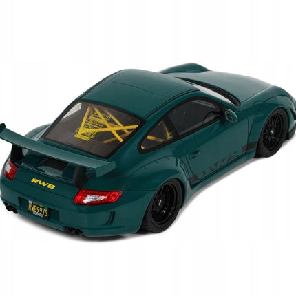 Porsche 911 (997) RWB Green Hell 1:18 Diecast Model with Custom Plates