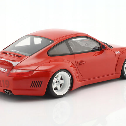 Porsche 911 997 RWB Rauh-Welt Body Kit Aka Phila 2021 GT Spirit 1:18 Diecast Model GT874 Diecast Model Car With Custom Plates
