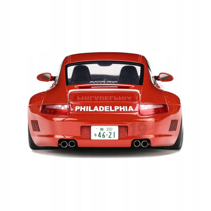 Porsche 911 997 RWB Rauh-Welt Body Kit Aka Phila 2021 GT Spirit 1:18 Diecast Model GT874 Diecast Model Car With Custom Plates
